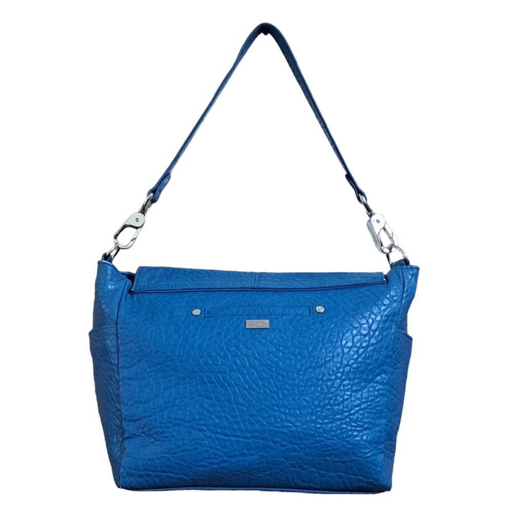 Jewell By 31 Blue Handbag Purse Satchel Women's  Faux Leather 12x10" Colorful - Picture 5 of 13